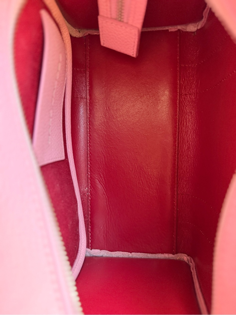 Marc Jacobs Pink Leather The Tote Bag - Picture 4 of 6